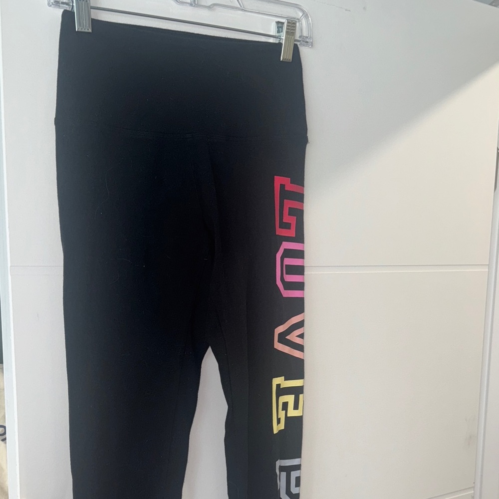 Women’s Black Leggings with Colorful LOVE PINK Print